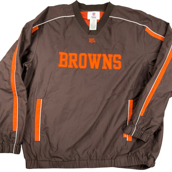 NFL Team Pullover Men Large Cleveland Browns Stitched Football Windbreaker Shirt - Picture 1 of 7